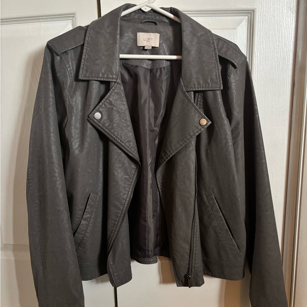 LOFT Outlet faux gray jacket